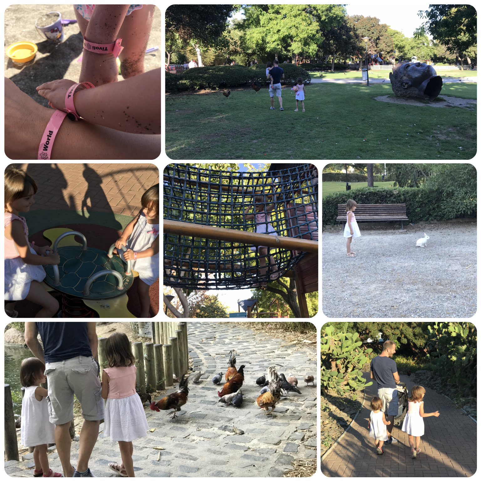 parque de las palomas, benalmadena, vacaciones, animales, en familia, playa, espetos